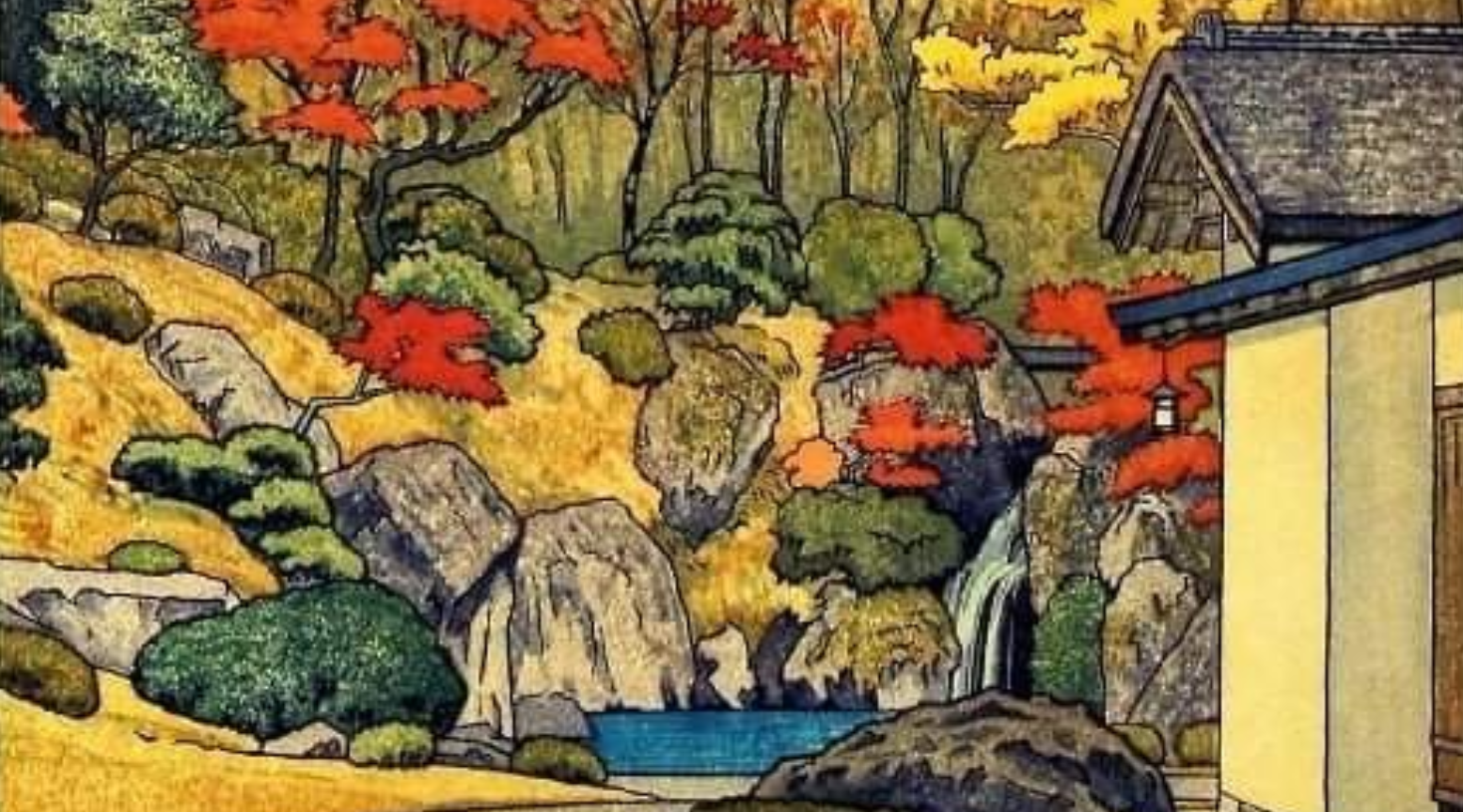 Toshi Yoshida ( Japanese, 1911 - 1995 ) - Autumn In Hakone (1954)