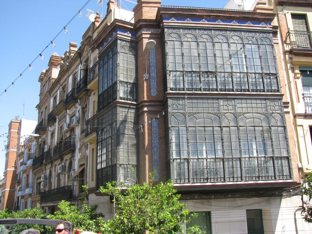 The terrace houses of Sevilla, Spain