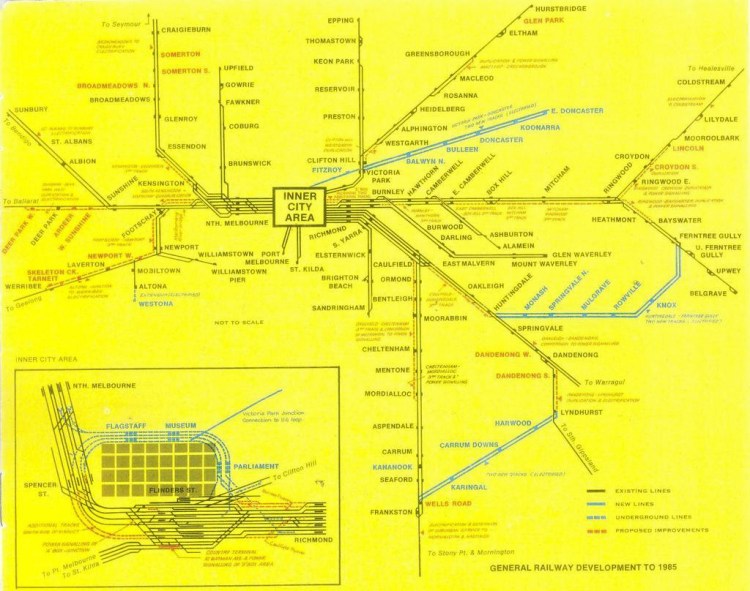Train and tram-spotting in Melbourne back in the olden days 