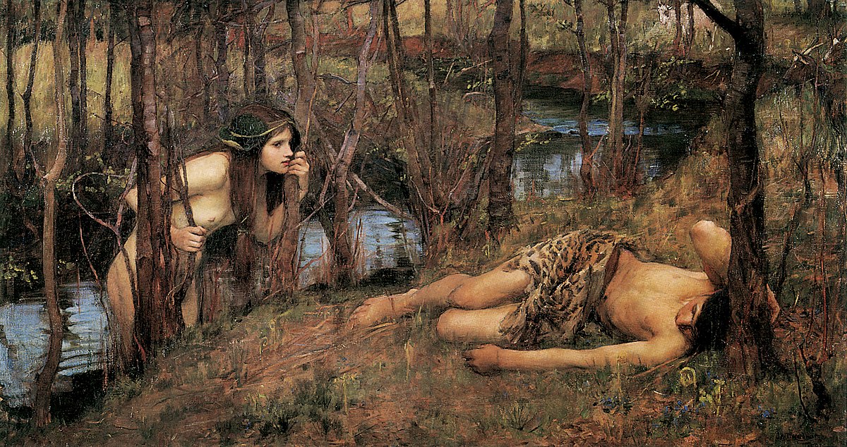 :A Naiad or Hylas with a Nymph by John William Waterhouse (1893)