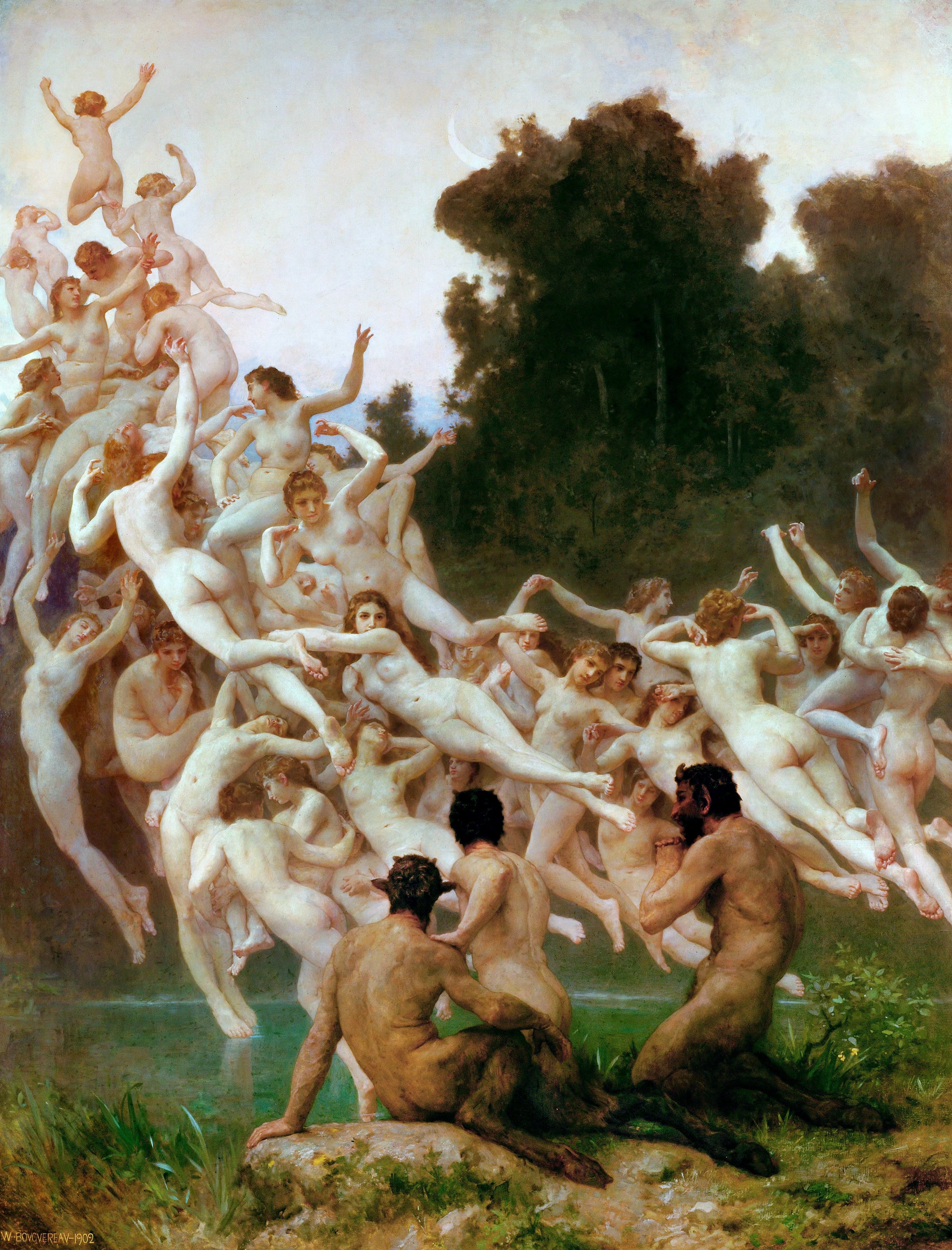 Les Oréades (1902) by William-Adolphe Bouguereau, in Musée d'Orsay