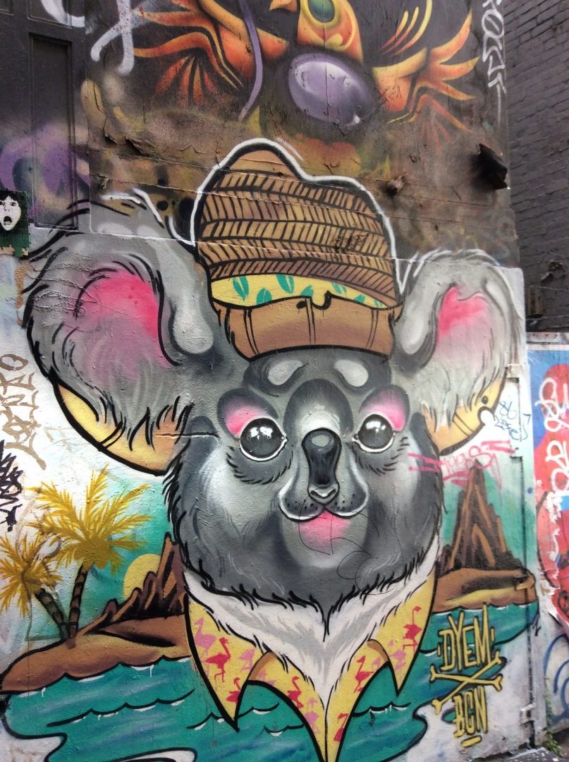 Melbourne's vibrant laneway graffiti
