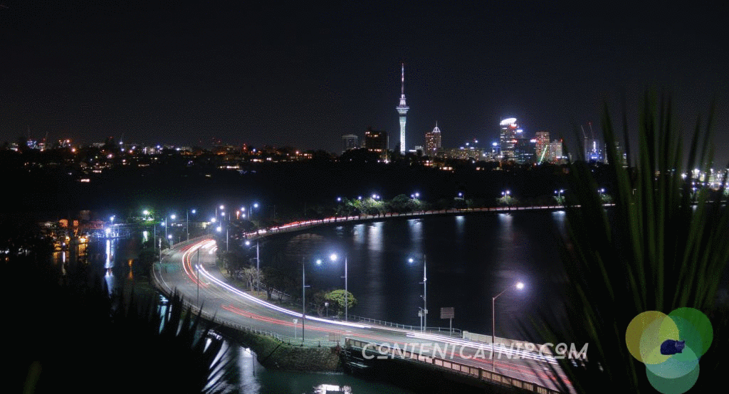 Auckland at night by content catnip