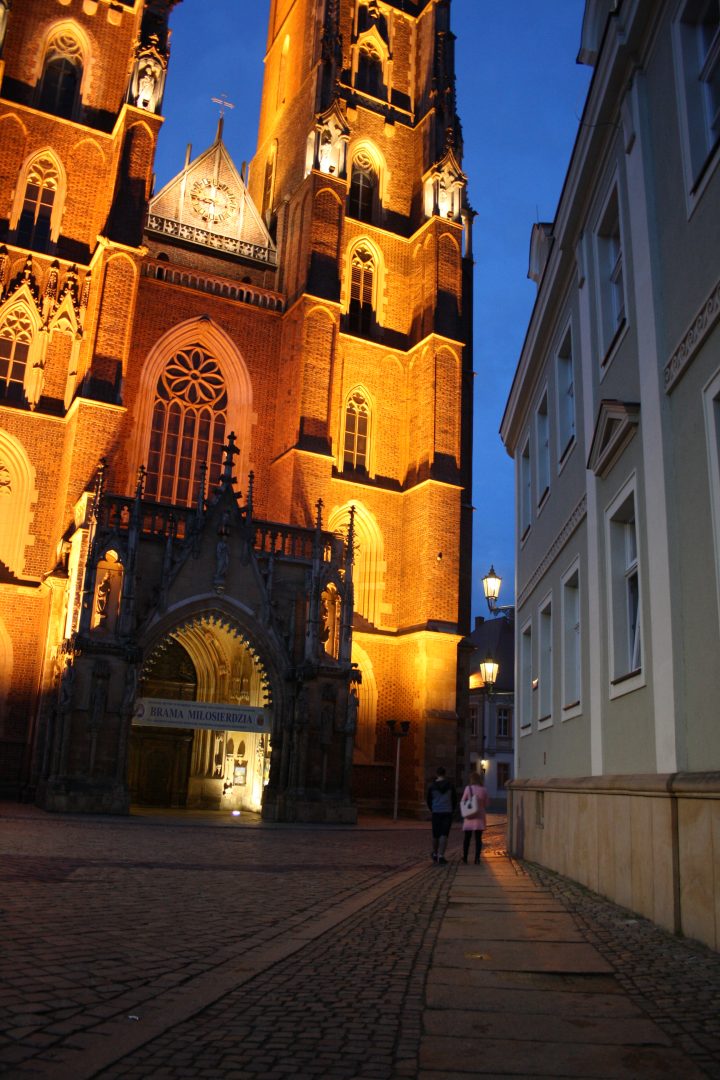Cycling adventures at dusk in Wrocław