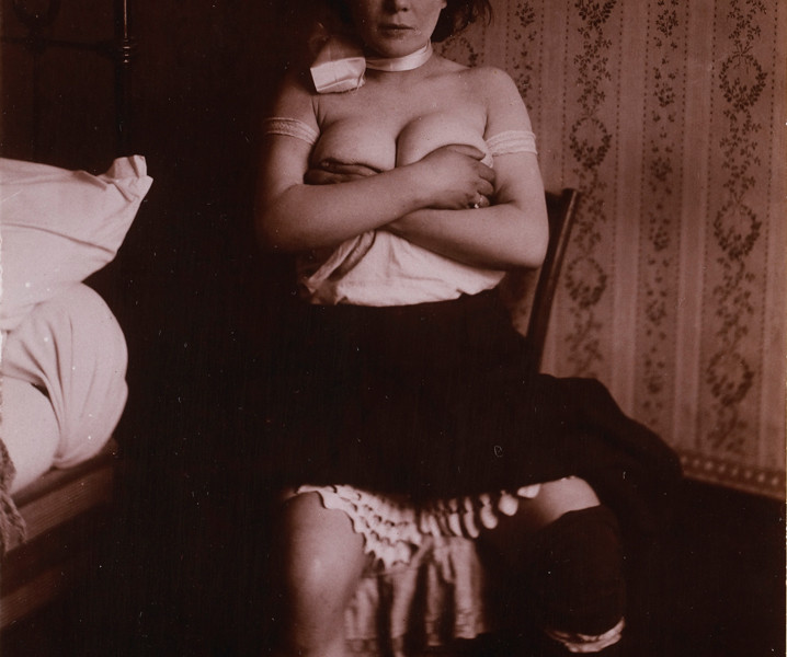 Anonymous, Nude Studies, A Woman Sitting Idly, Between 1900-10, aristotype. Musee D'Orsay