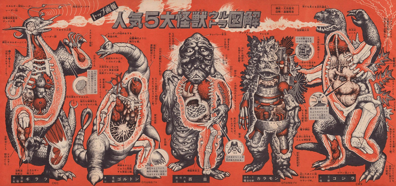 An Anatomical Guide to Godzilla and other Gigantic Japanese monsters