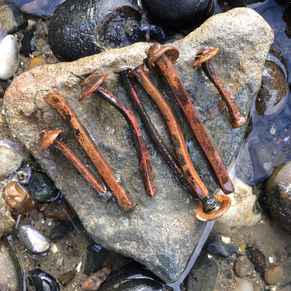 Mudlarking for treasures on the River Thames
