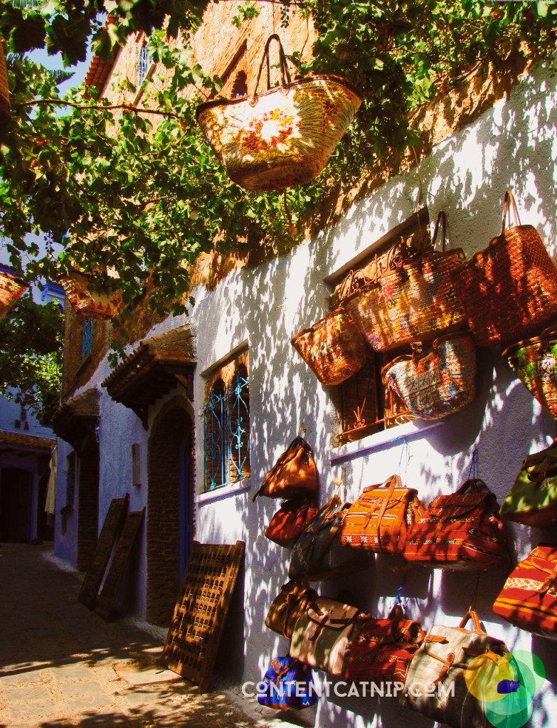 Marketplace during summer, Chefchaoen. Copyright © Content Catnip 2009 www.contentcatnip.co