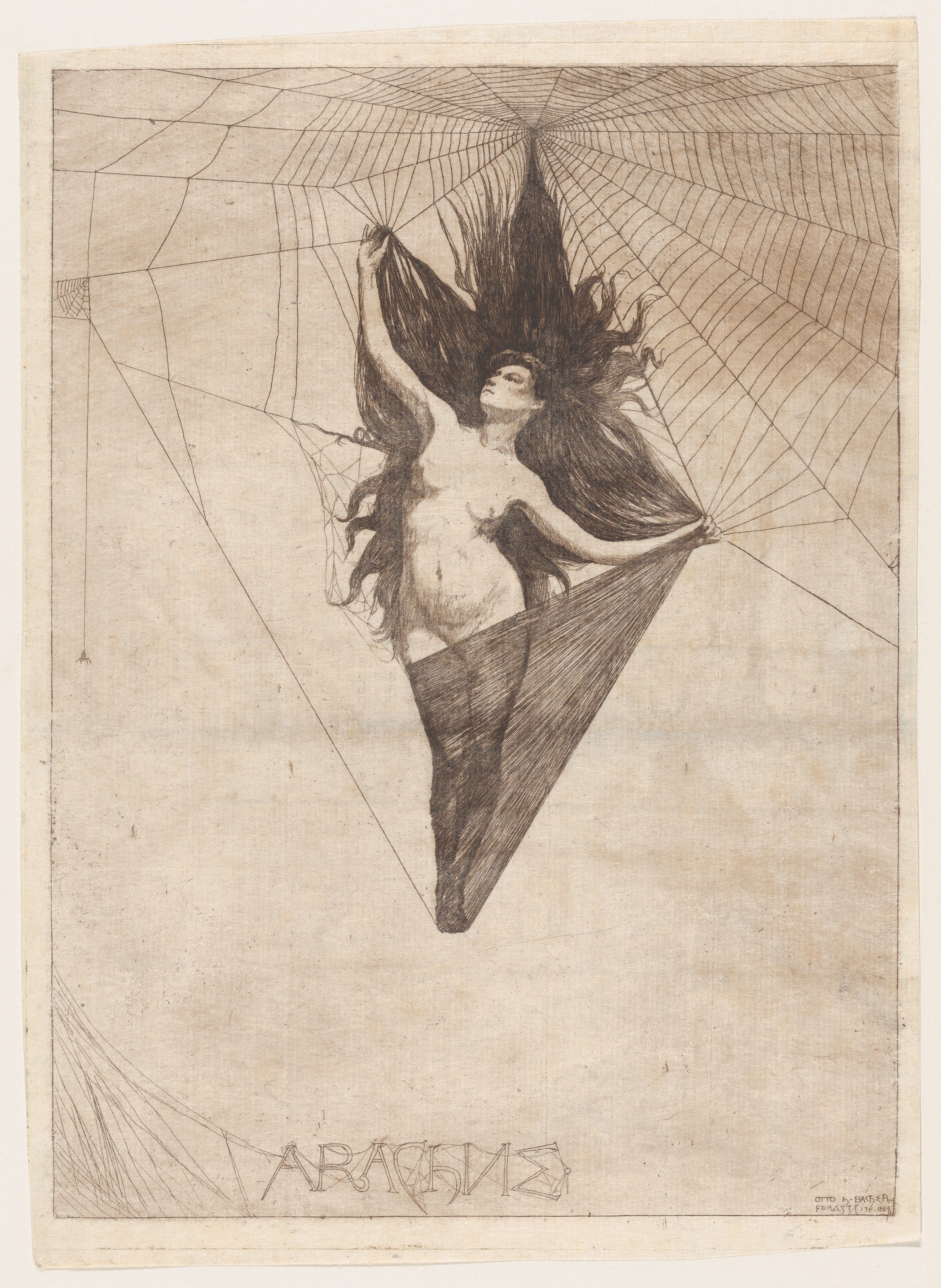 Arachne (1884) by Otto Henry Bacher. Source: Met Museum