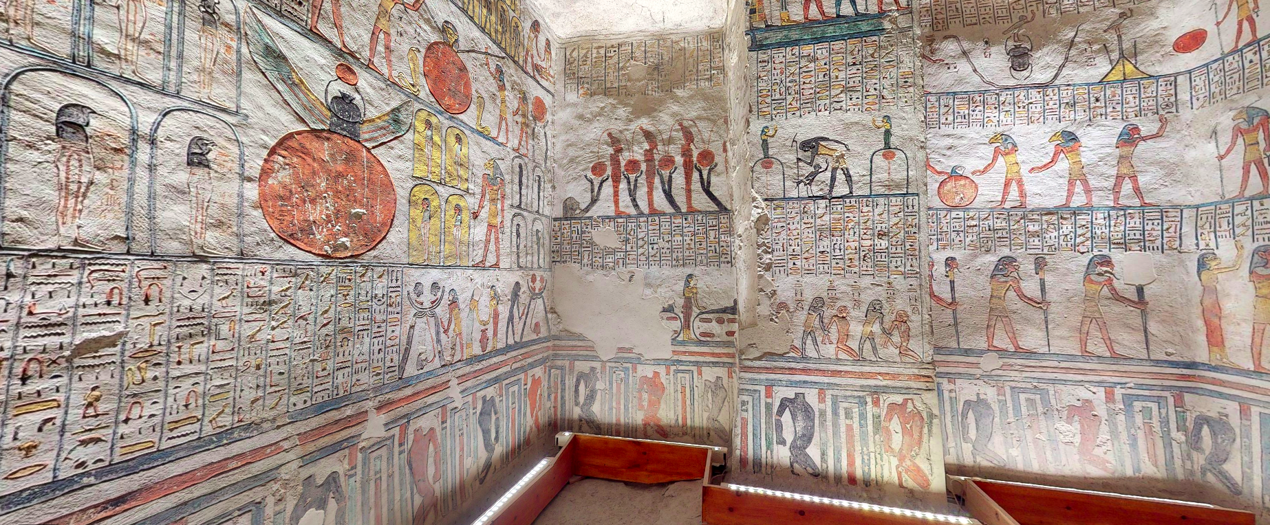 Explore the tomb of Ramesses VI in the The Valley of Kings, Egypt