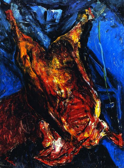 Carcass of Beef by Chaim Soutine (1893 –1943) is one of my favorites, I have yet to see images online of his work which do them justice, expressionistic like Van Gough but he was his own man. A treasured memory for me was getting to go to his grave in Paris and leaving my brush on it.