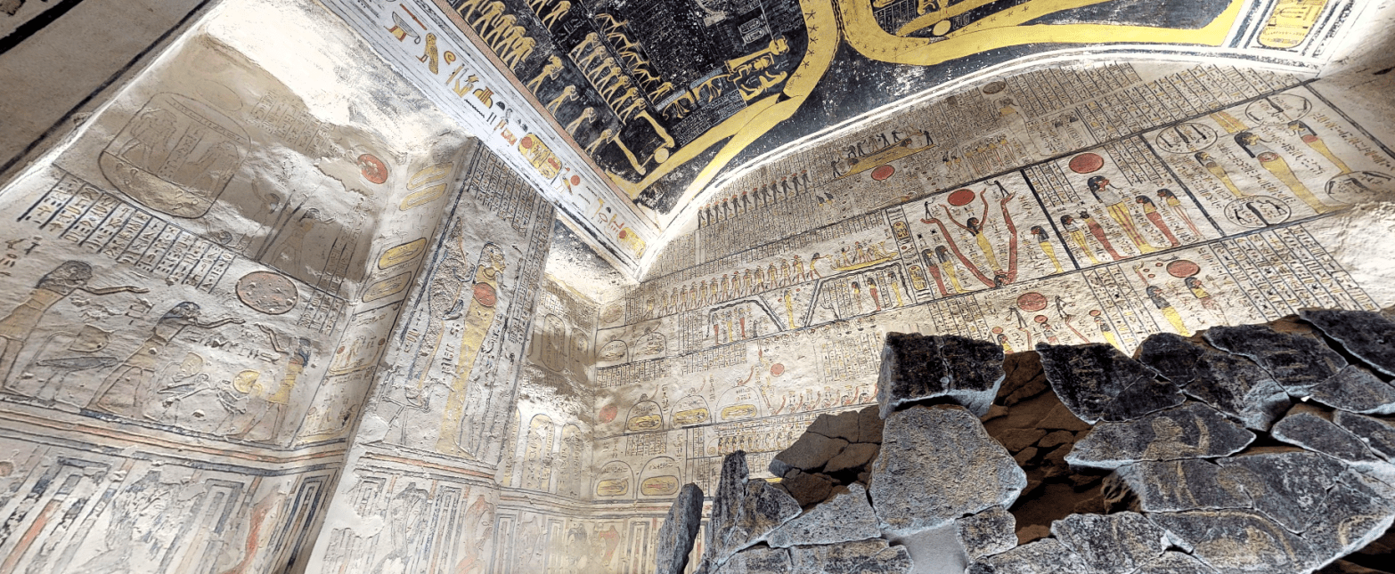 Explore the tomb of Ramesses VI in the The Valley of Kings, Egypt