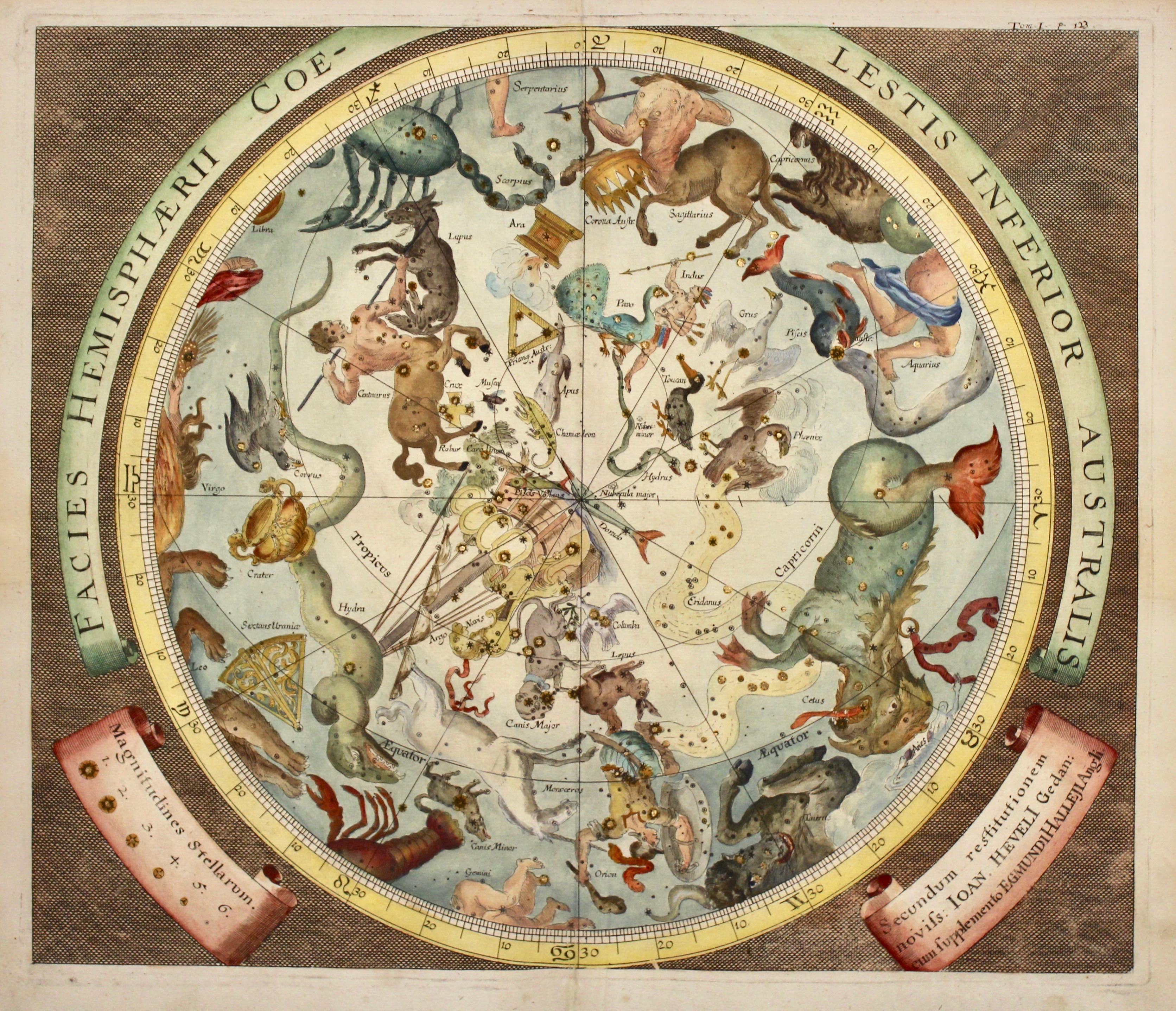 Facies hemisphaerii coelestis superior borealis (et australis) Johann Zahn (1641-1707)