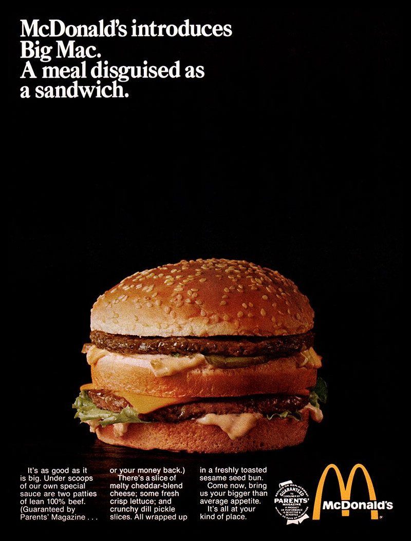 Exotic Ads of the Past: 1969 the year Big Macs were launched