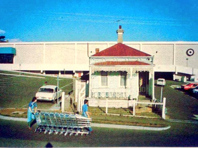 The legend of Mary Anne Campigli who refused to give up her wee house and patch of soil, so a shopping centre grew around it.
