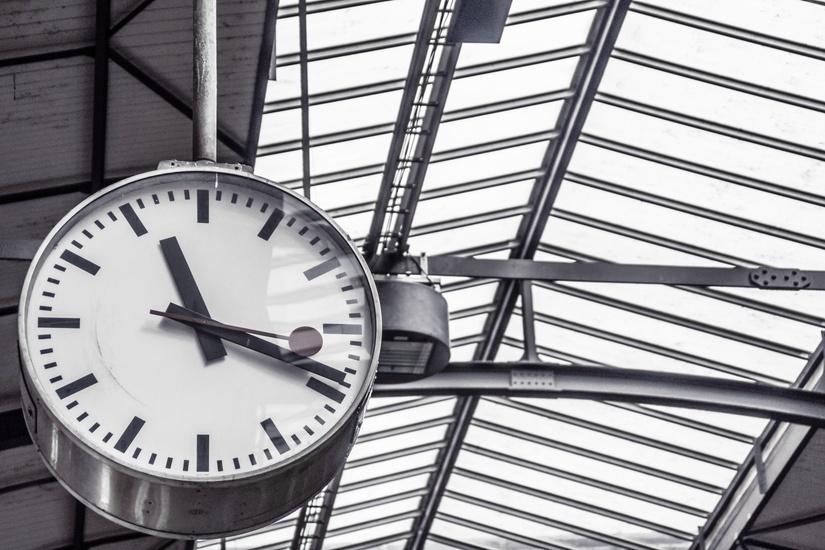 Clock at a station