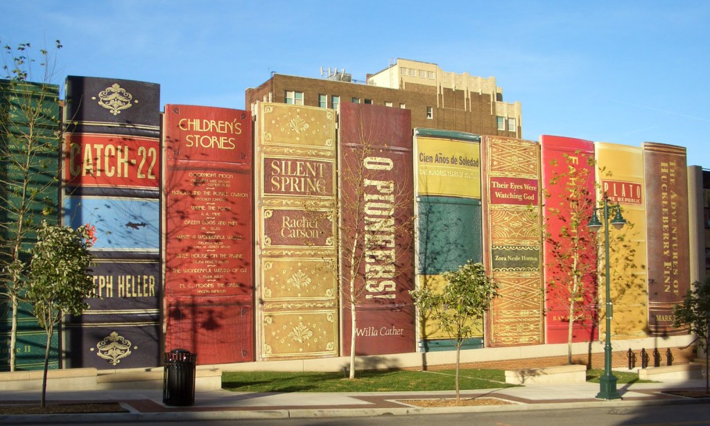 Every picture tells a story: The library made of gigantic books
