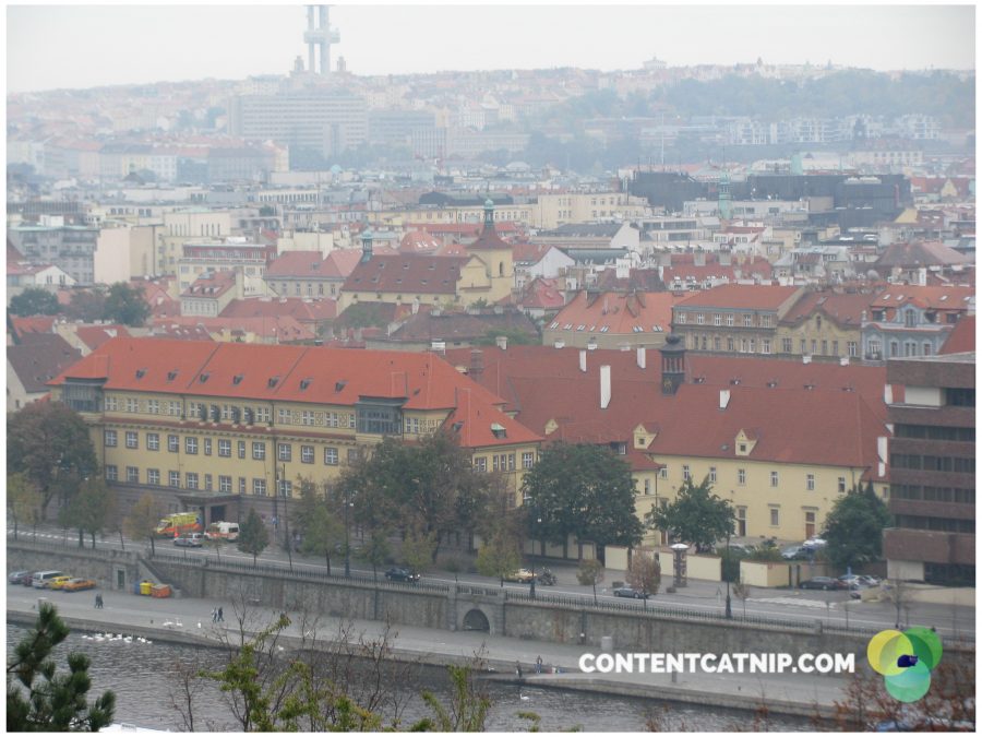 Life along the river bank in misty Prague. Copyright Content Catnip 2009