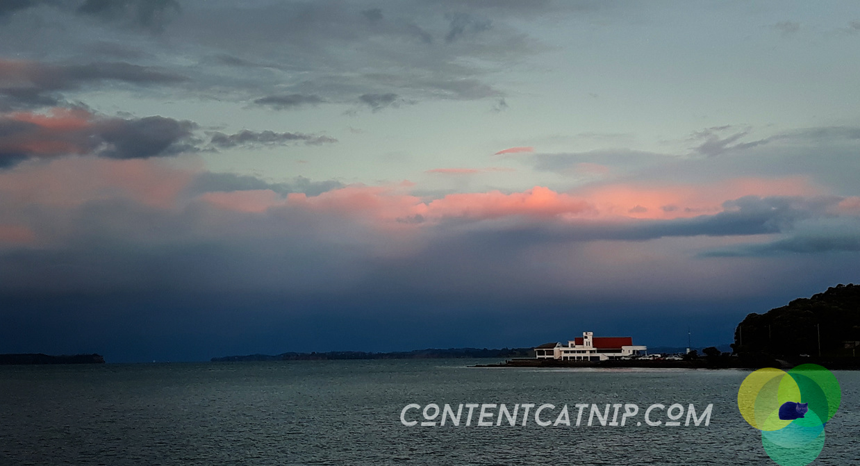 Sunset Auckland. Copyright © Content Catnip 2018 www.contentcatnip.com