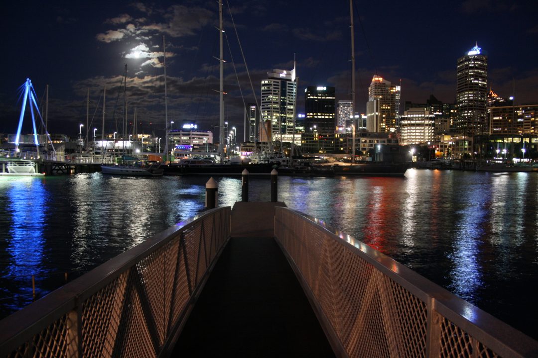 The Bridge in Wynyard Quarter in Auckland CBD. Looks lovely during the night and the day time too