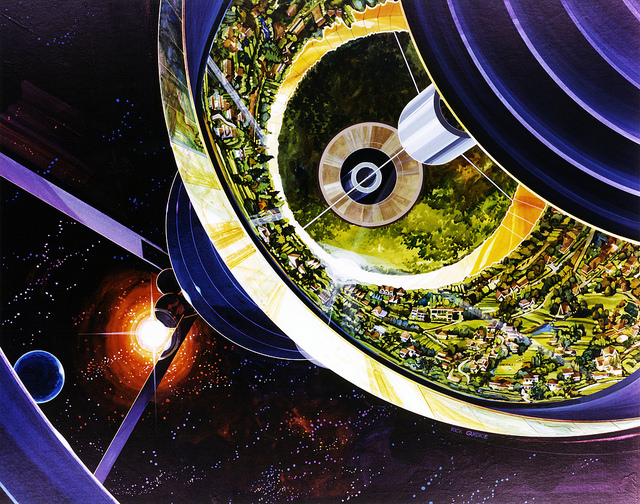 Life in a Doughnut-Shaped World: NASA Artwork From the 70's