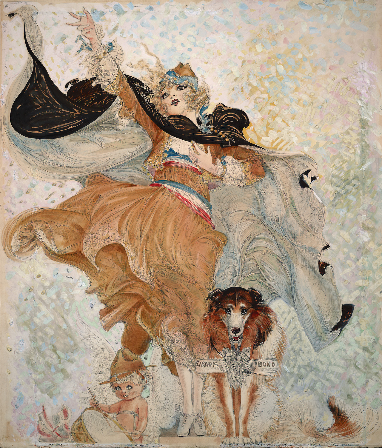 During the World War I era, modern young women were seeking new roles of equality and opportunity in education and work. American illustrator and writer Nell Brinkley was iconic for her representations during the period. She redefined femininity, fashion and trends in many ways in era before mass media - when print was still well and truly King.