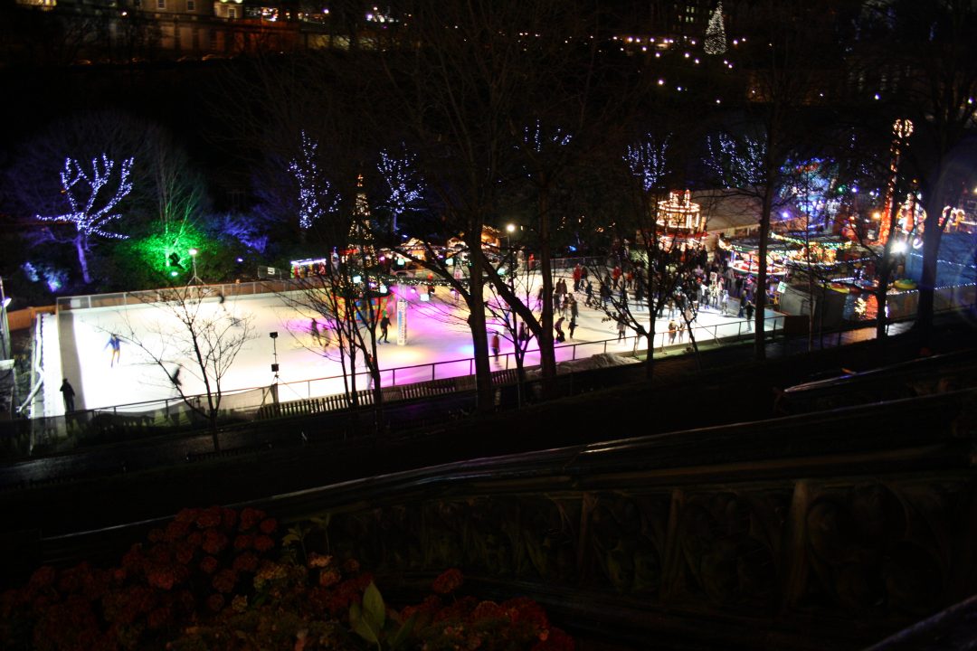 Luminous Edinburgh during Christmas time lit the way for work-weary me