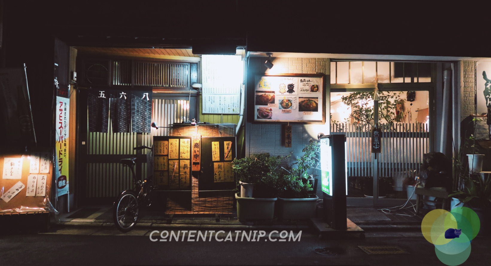 Late night restaurant, Kyoto. Content Catnip 2018 www.contentcatnip.com