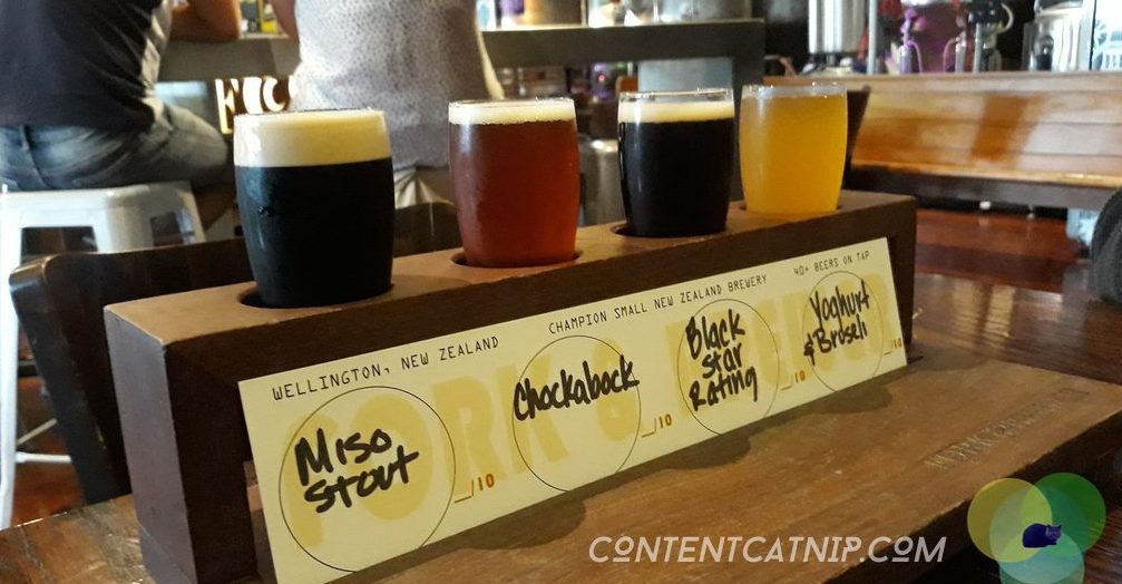 Many beer sampling and much taste-bud tantalising