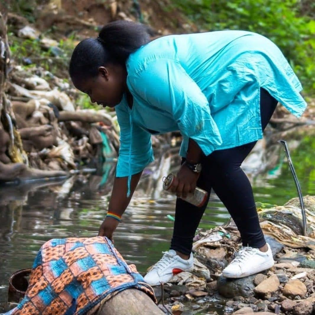 Checie Winnie at the Nairobi Arboretum Cleanup