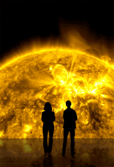 The Australian sun AKA hurt ball is seen from Mornington farmer's market 