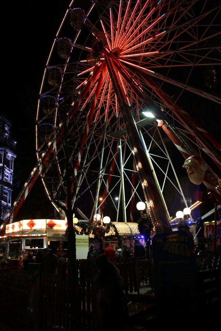 Luminous Edinburgh during Christmas time lit the way for work-weary me