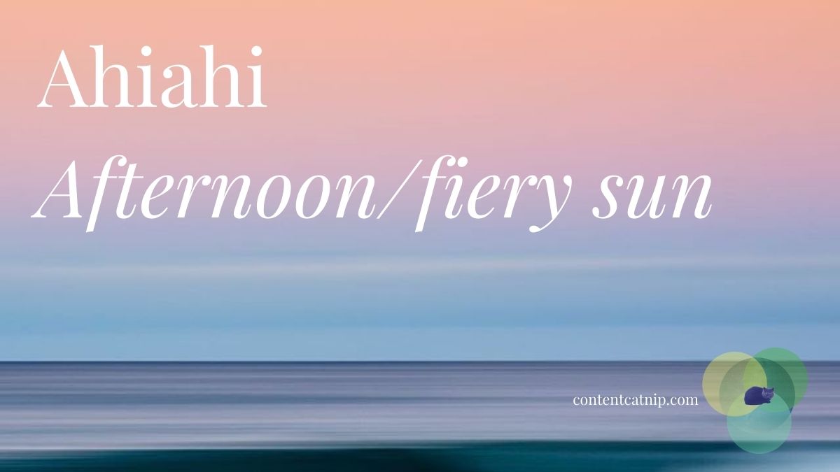 Wāhanga o Te Rā/ Times of the Day in Māori