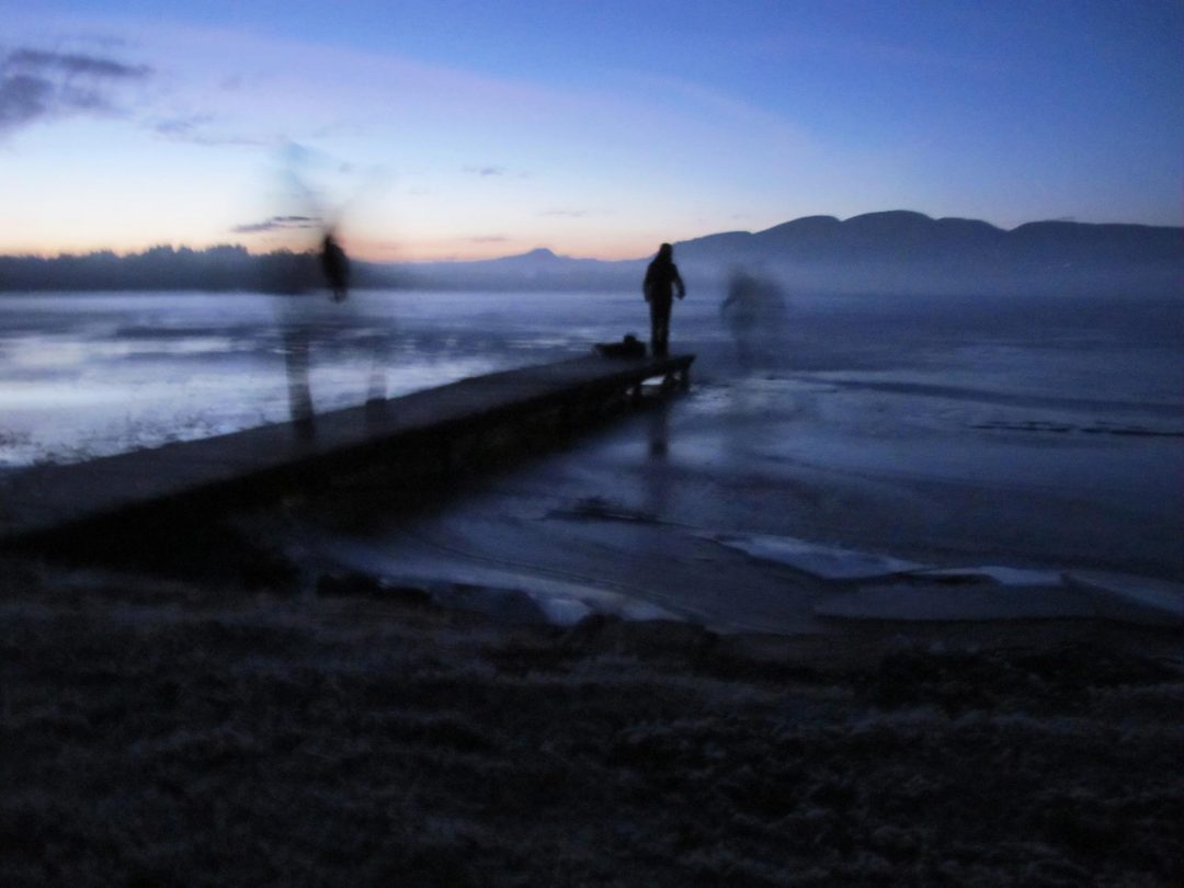 Every Picture Tells a Story: Lake Menteith in the fading light of a winters night