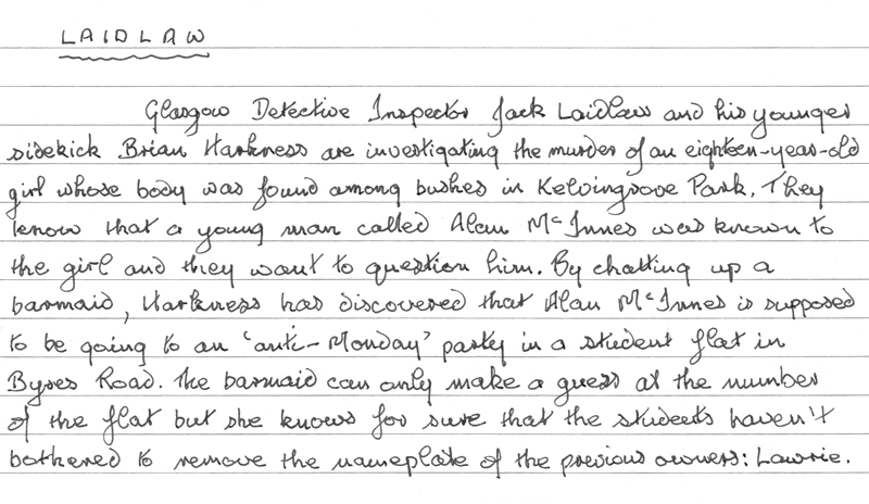 A tribute to the phenomenal Scottish writer William McIllvanney