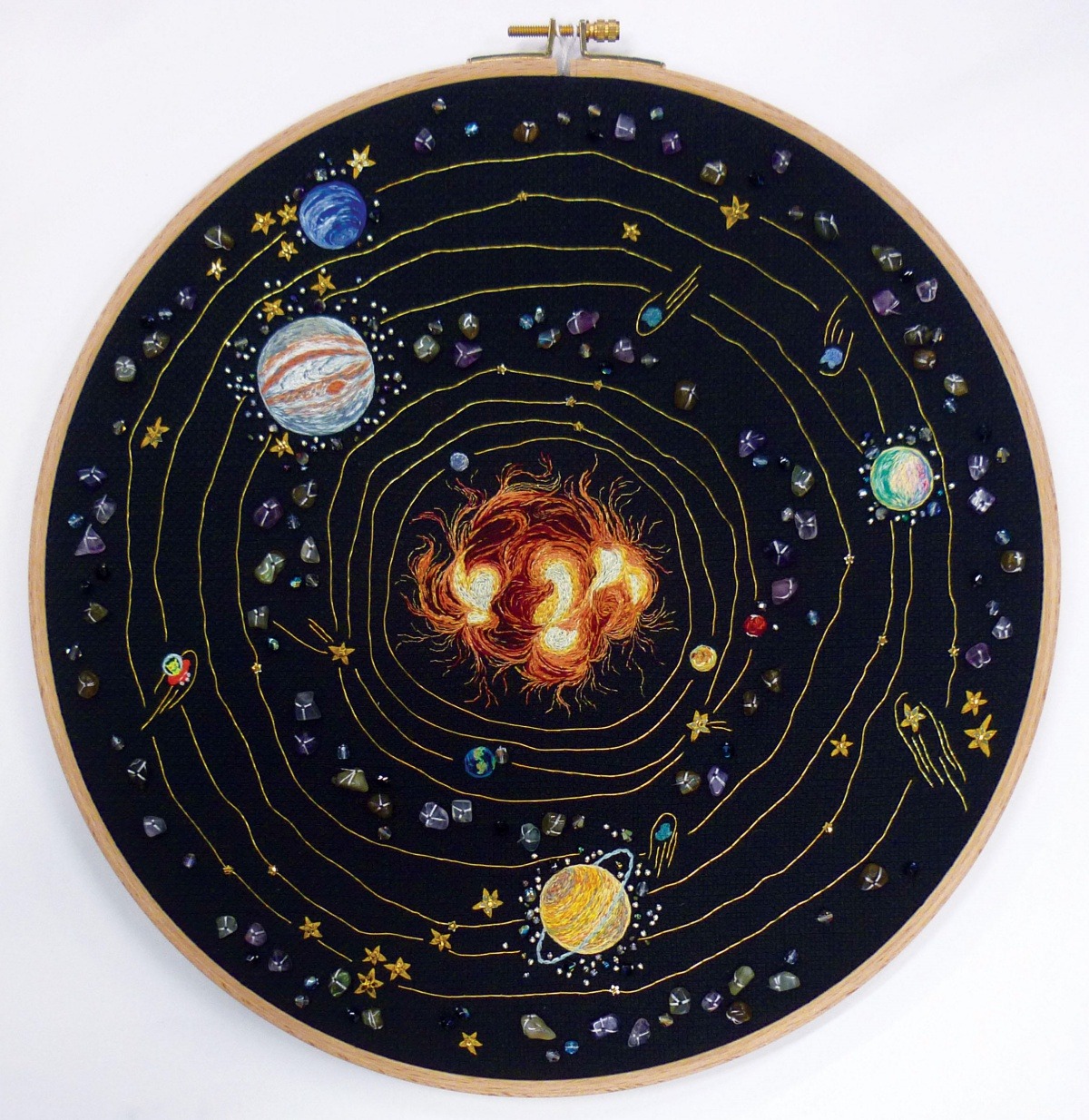 Woven Constellations and Embroidered Space by Ophelie Trichereau