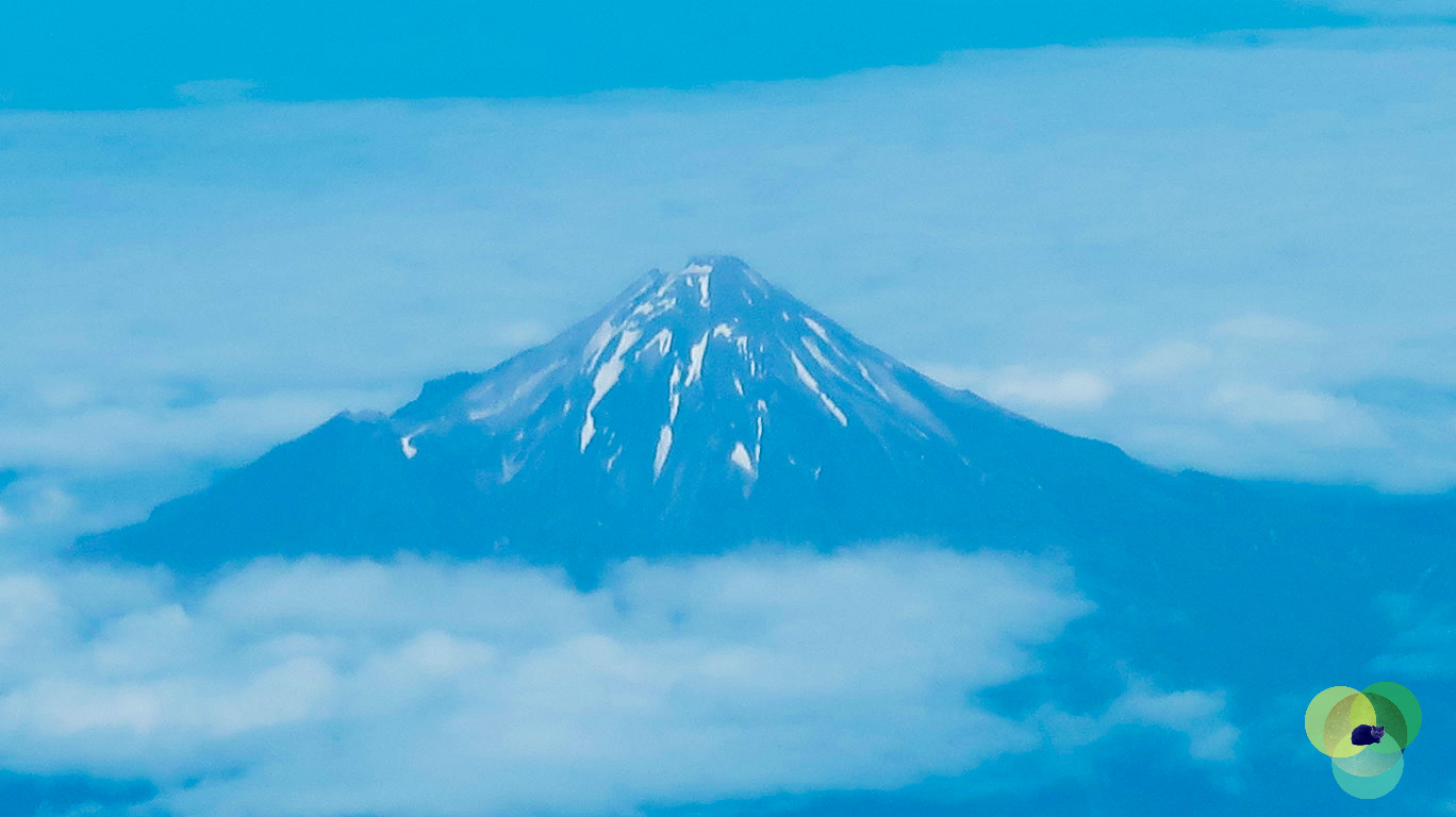 Mt Egmont Taranaki from the sky. Copyright Content Catnip 2020: A year of hope, peace and adventure