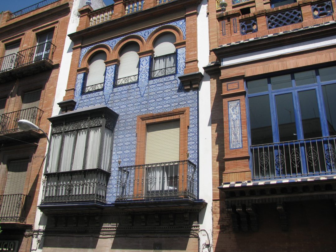 The terrace houses of Sevilla, Spain