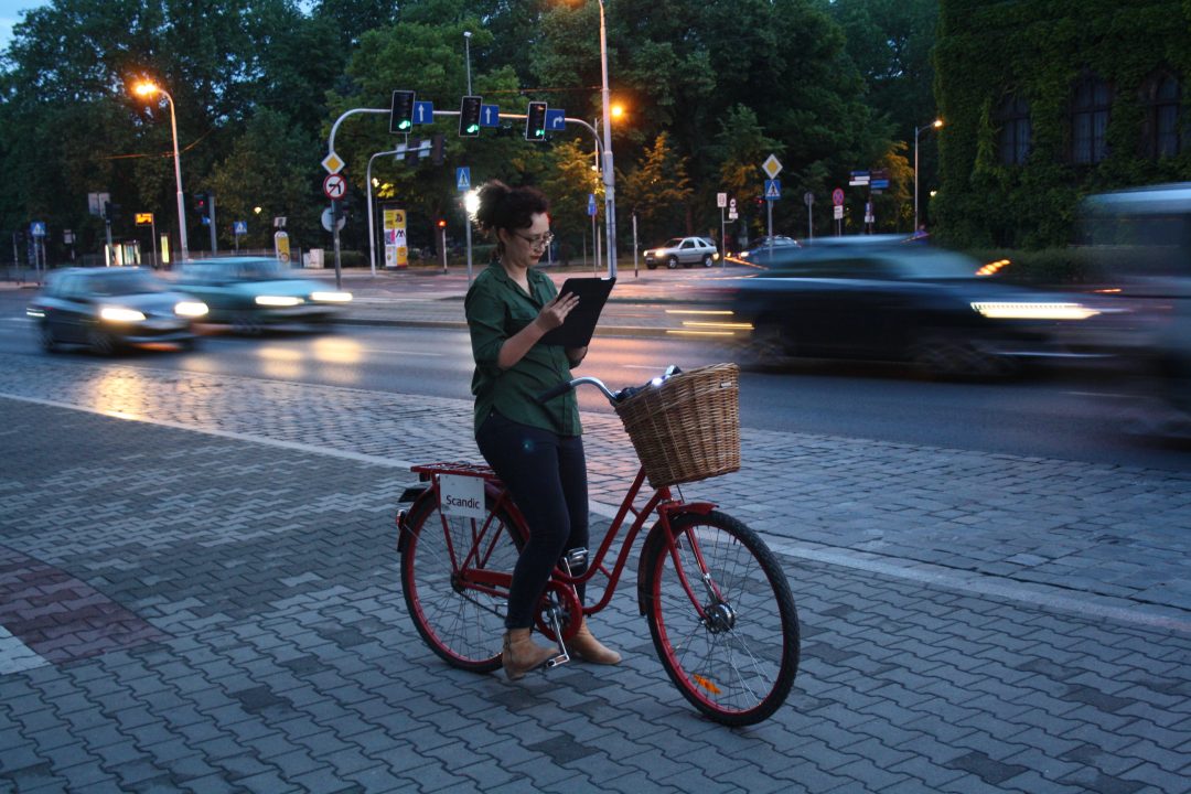 Cycling adventures at dusk in Wrocław
