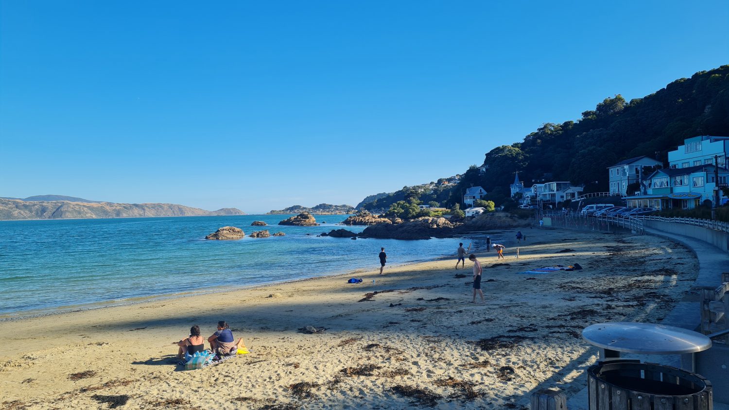 Scorching bay beach, Wellington, copyright Content Catnip 2021