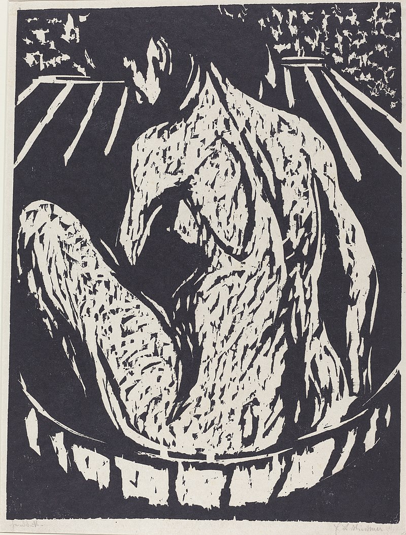 Ernst Ludwig Kirchner; Female Nude, 1908