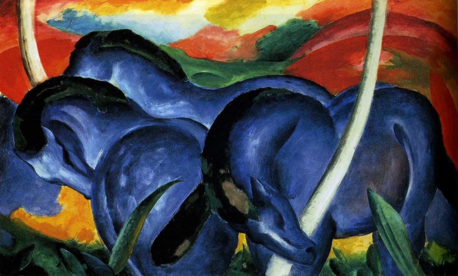 Franz Marc; Die großen blauen Pferde/ Blue Horses, 1911
