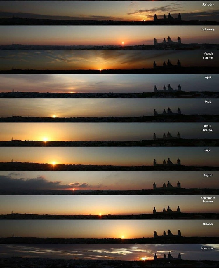 The movement of the sun on the horizon throughout the year is pure poetry