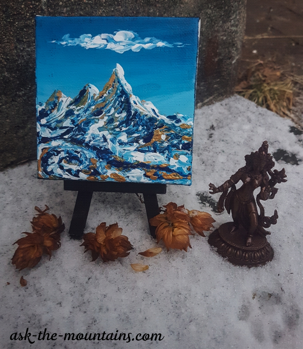 Copper coloured mountain: pure land by Monica Olivia