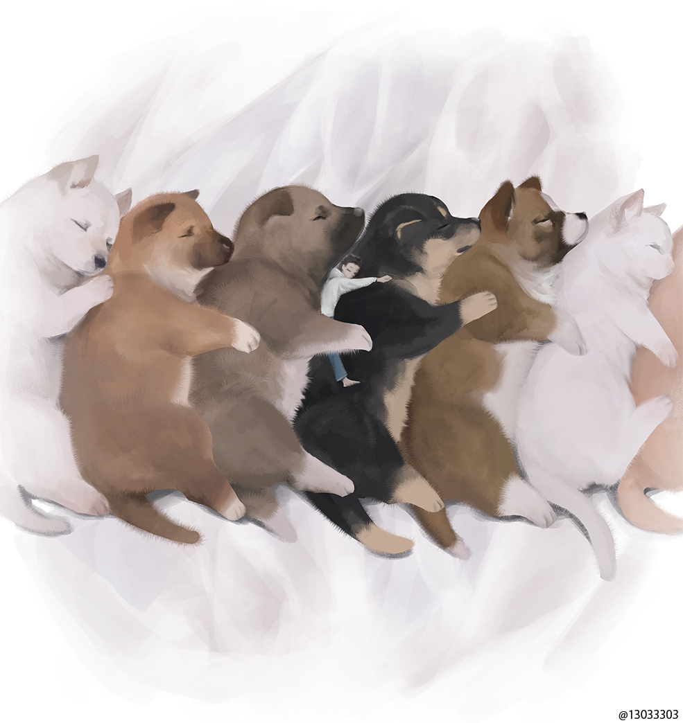 Jumbo sized animal familiars and their cuddle potential by MonoKubo