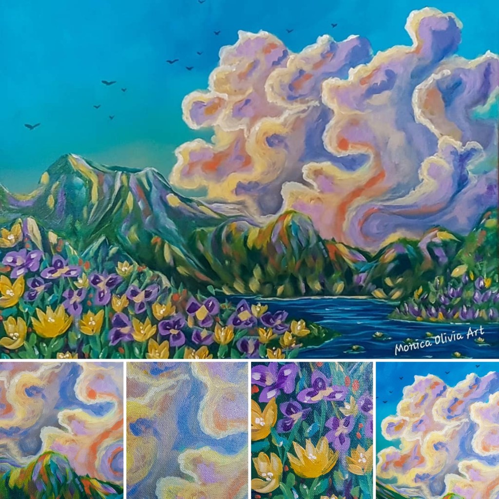 "Arctic midnight" 40 x 50 cm by Monica Olivia