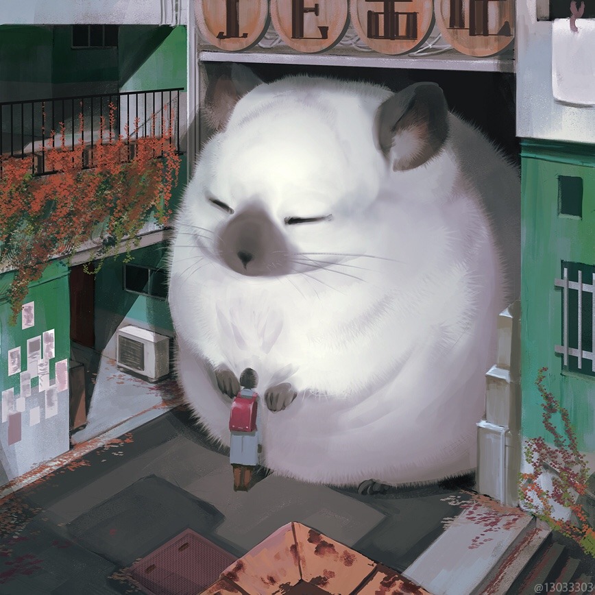 Jumbo sized animal familiars and their cuddle potential by MonoKubo