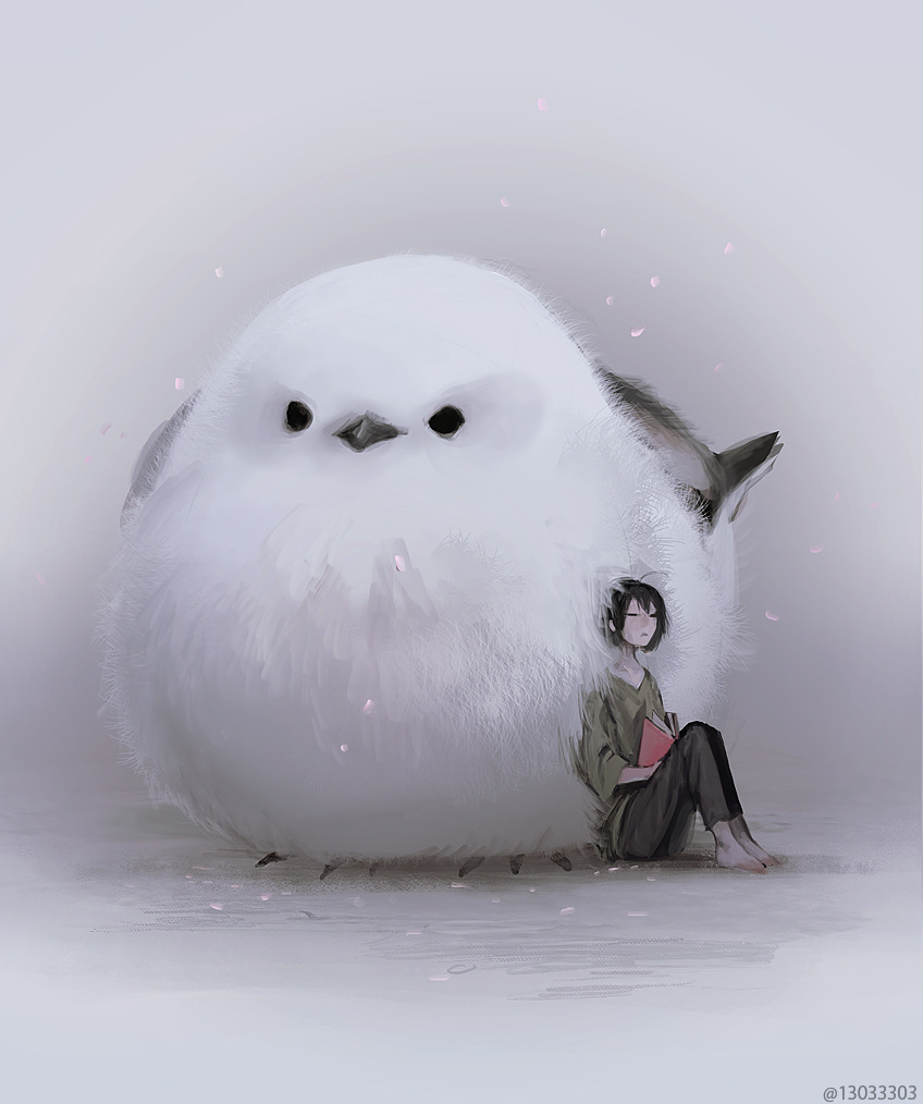 Jumbo sized animal familiars and their cuddle potential by MonoKubo