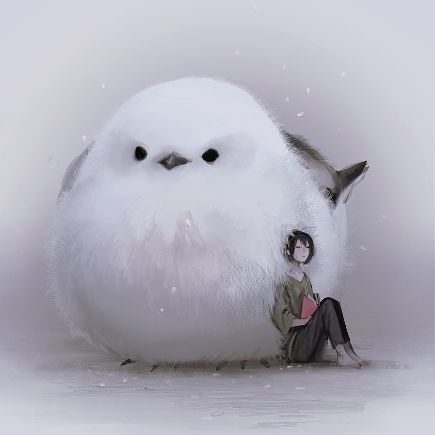 Jumbo sized animal familiars and their cuddle potential by MonoKubo