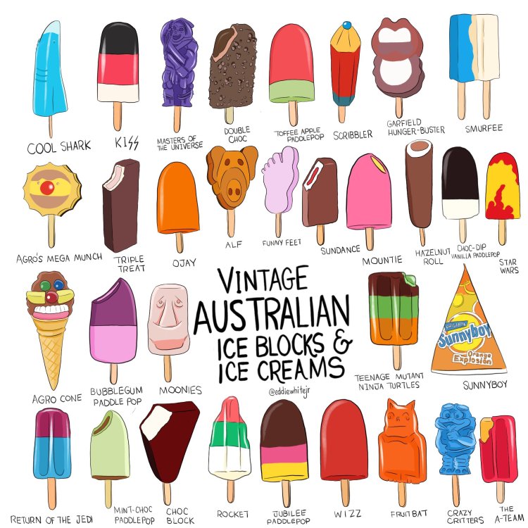 Vintage ice-creams of Australia 70's to 90's 